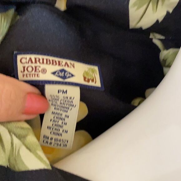 Caribbean Joe Notched Collar Button Down Shirt PM - Picture 6 of 6